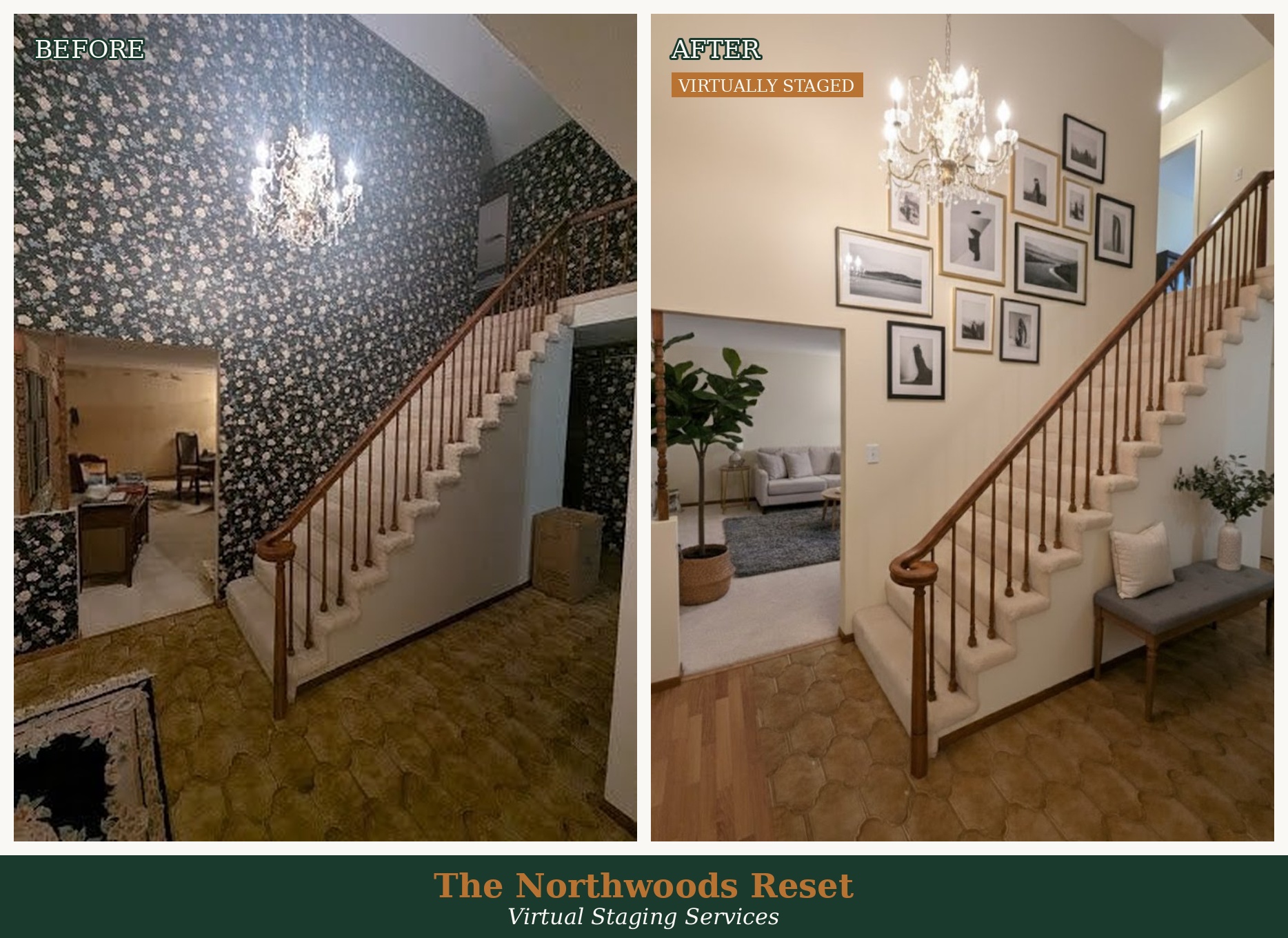 Virtual staging entryway